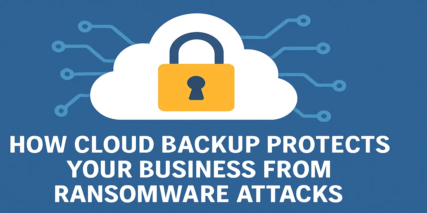 Cloud backup protection against ransomware title graphic