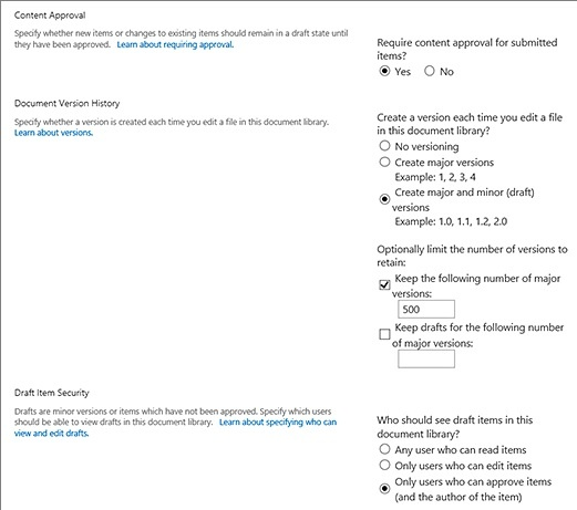 Sharepoint Version Control