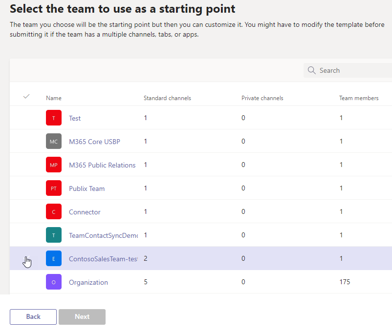 Teams Create Teams Templates