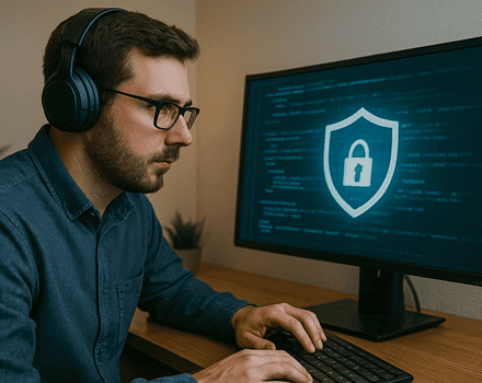 Cyber Security Proffessional at work